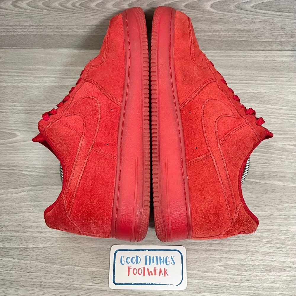 Nike Air Force 1 Low 07 Gym Red Suede Shoes Size 11 - Picture 3 of 9